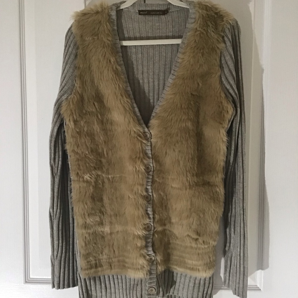 Next knitted with love fur sweater cardigan 12